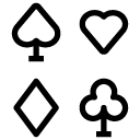 cards symbols line Icon