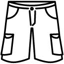 cargo pants line Icon