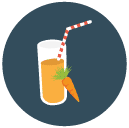 carrot juice Flat Round Icon