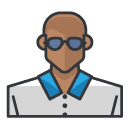 casual man Filled Outline Icon