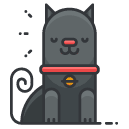 cat Filled Outline Icon