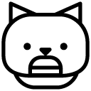 cat angry line Icon