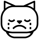 cat cry line Icon