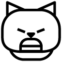 cat furious line Icon