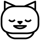 cat happy grin line Icon