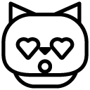 cat in love line Icon