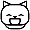 cat laugh line Icon