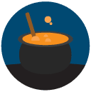 cauldron Flat Round Icon