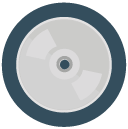 cd dvd Flat Round Icon