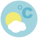 celcius Flat Round Icon