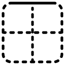 cell upper line line Icon