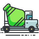 cement truck Filled Outline Icon