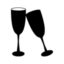 champagne toast glyph Icon