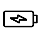 charging battery 1 line Icon