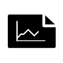 chart landscape document glyph Icon