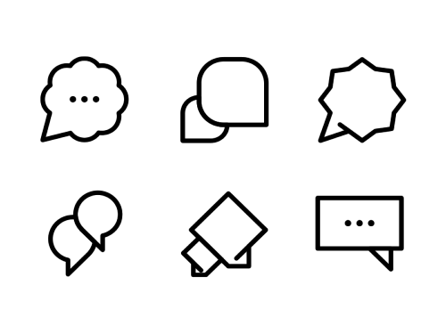 chat-bubbles-line-icons