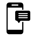 chat phone glyph Icon