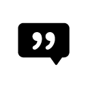 chat quotations glyph Icon