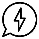 chat speed one line Icon