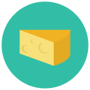 cheese Flat Round Icon