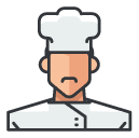 chef man Filled Outline Icon