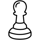 chess pawn line Icon