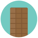 chocolate bar Flat Round Icon