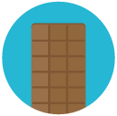 chocolate bar Flat Round Icon