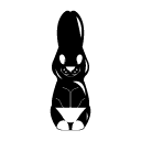 chocolate rabbit glyph Icon