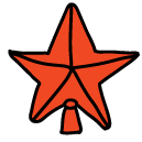 christmas tree star Doodle Icon