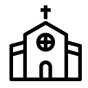 church 1 line Icon