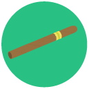 cigar Flat Round Icon