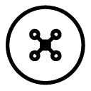 circle drone line Icon
