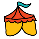 circus tent Doodle Icon