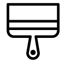 clean large paint brush line Icon