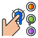 click Filled Outline Icon