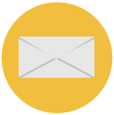closed envelope Flat Round Icon