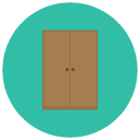 closet Flat Round Icon