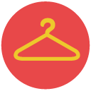 clothes hanger Flat Round Icon