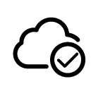 cloud confirm line Icon