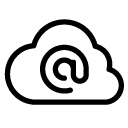 cloud email line Icon