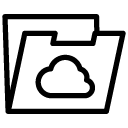cloud folder line Icon