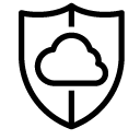 cloud security line Icon