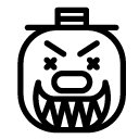clown monster line Icon