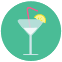 cocktail Flat Round Icon
