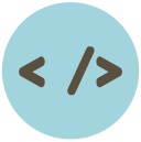 code Flat Round Icon