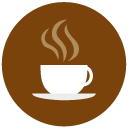 coffee Flat Round Icon