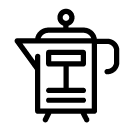 coffee press line Icon
