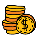 coin stack Doodle Icon
