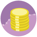 coin stack Flat Round Icon
